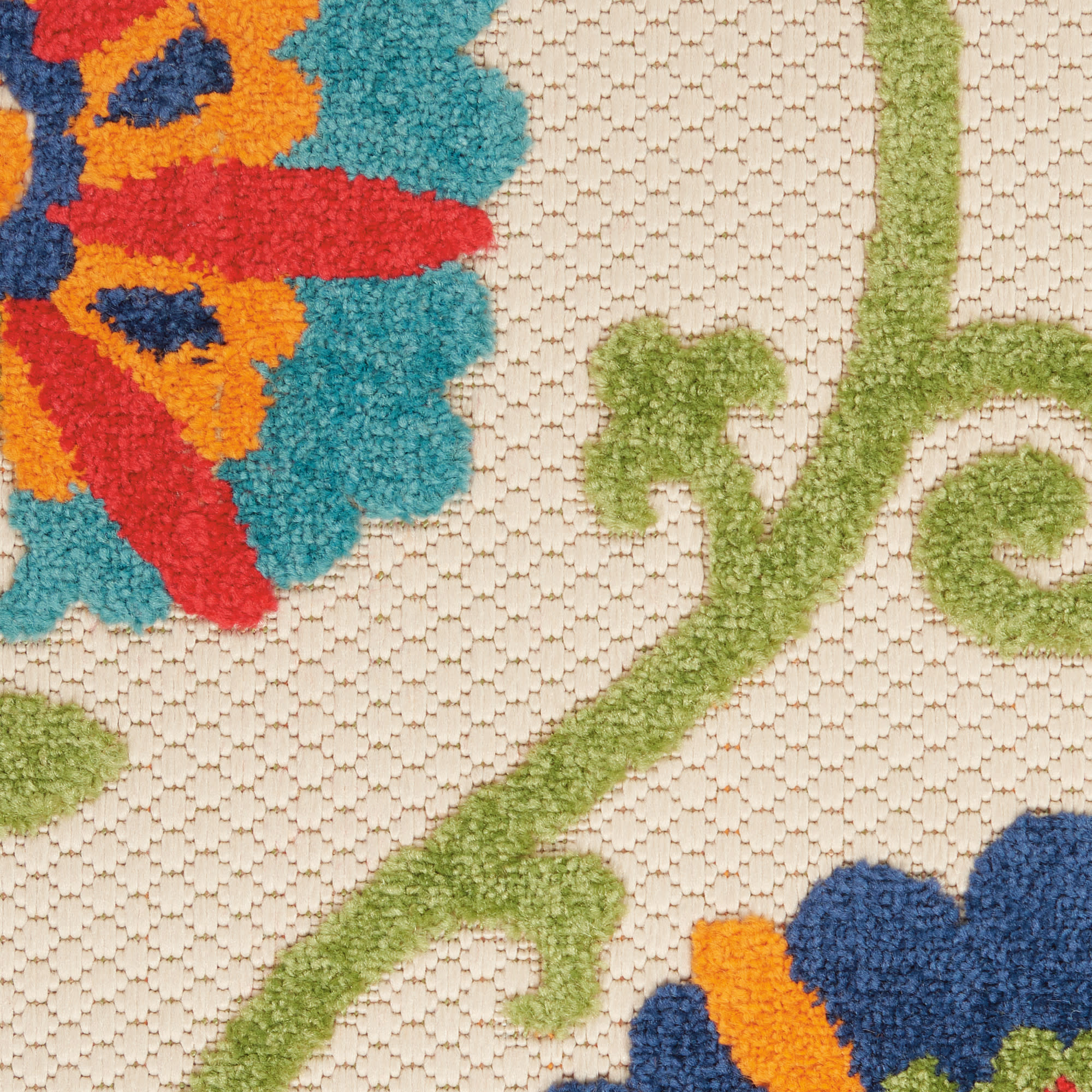 Nourison Aloha 5'3" x 7'5" Blue Multicolor Contemporary Rug