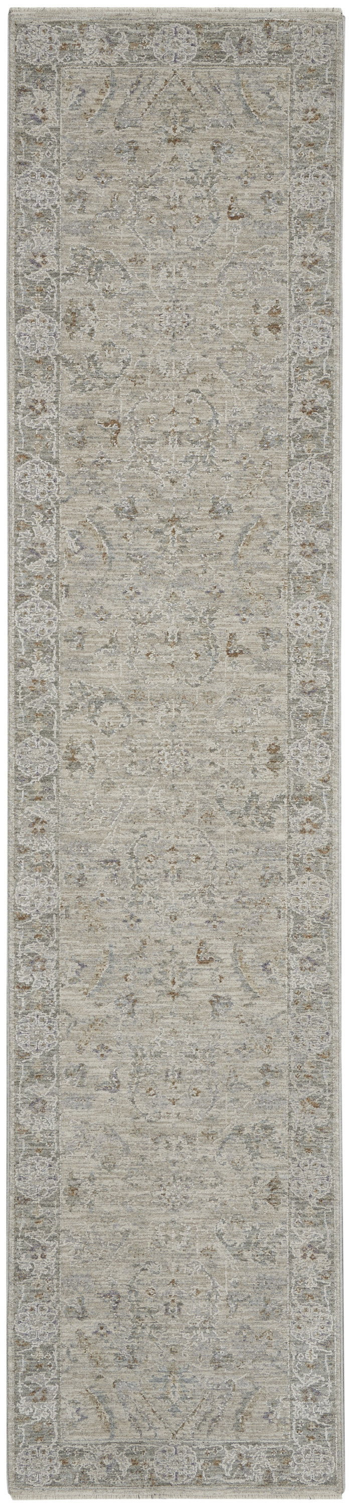 Nourison Infinite 2'3" x 10'2" Light Grey Vintage Indoor Rug