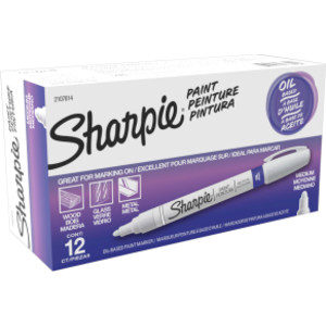 Sharpie® Oil-Based Paint Marker, Medium Point, White, 12 Count