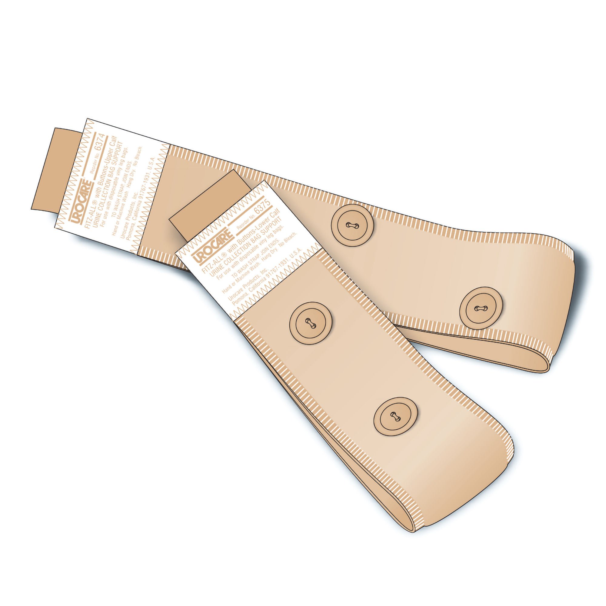 Fitz-All® Fabric Leg Straps with Buttons