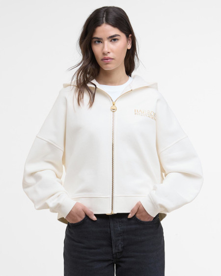 Felpa con cappuccio e chiusura a zip Lana