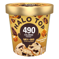 Caramel Dark Chocolate Cookie Crunch Light Ice Cream, Lower Calorie Frozen Dessert Pint, 16 fl oz