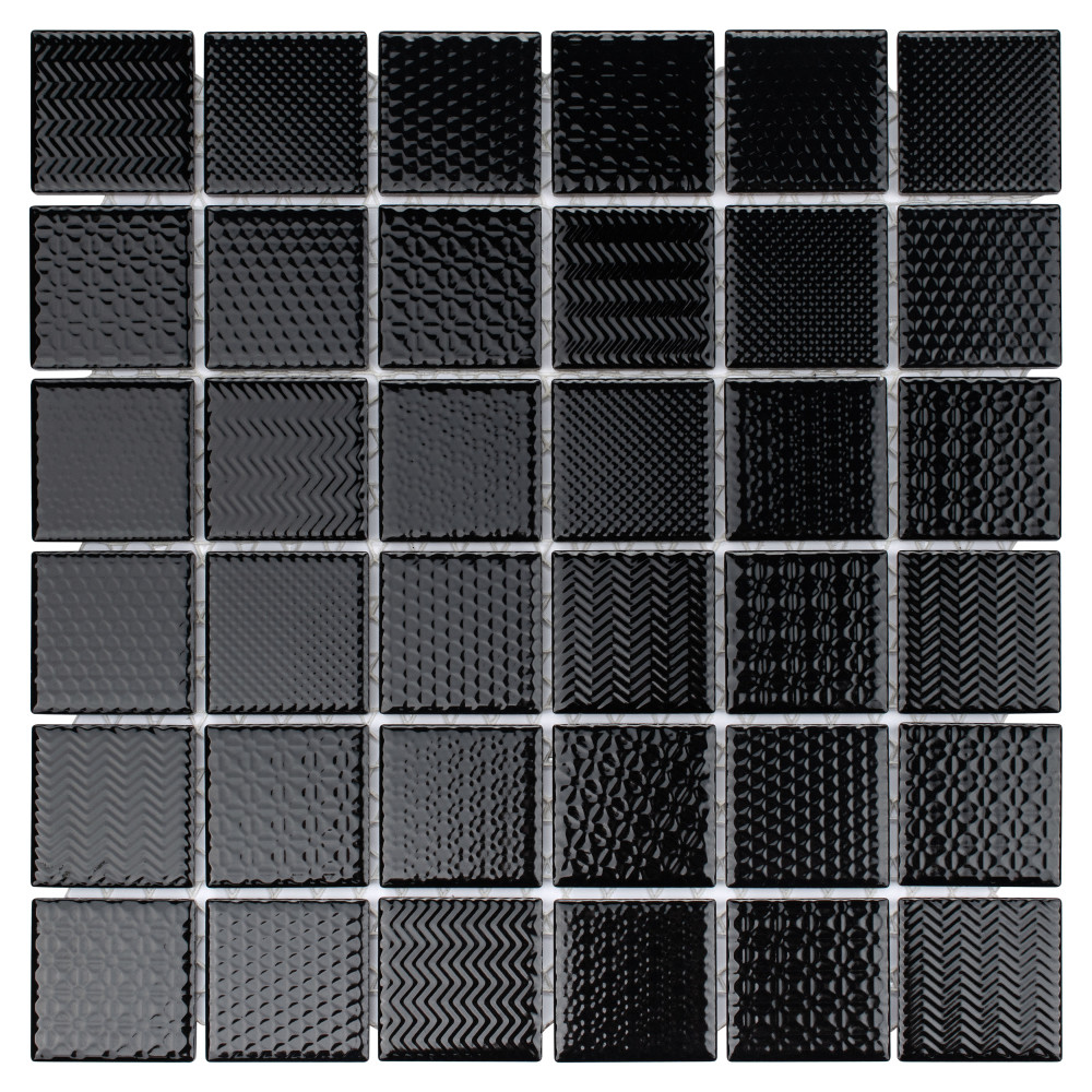 Celadon Graphite 11-5/8 in. x 11-5/8 in. Porcelain Mosaic Tile