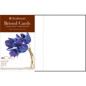 400 Series Bristol Cards & Envelopes, Full Size, 5x6.875 inch, Pack of 50