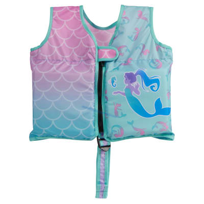 SwimWays Mermaid Swim Vest, Kids Life Jacket, Personal Flotation Device for Swim Training, Kids Swimming Aid, Life Jackets for Ages 2-4 Years Old