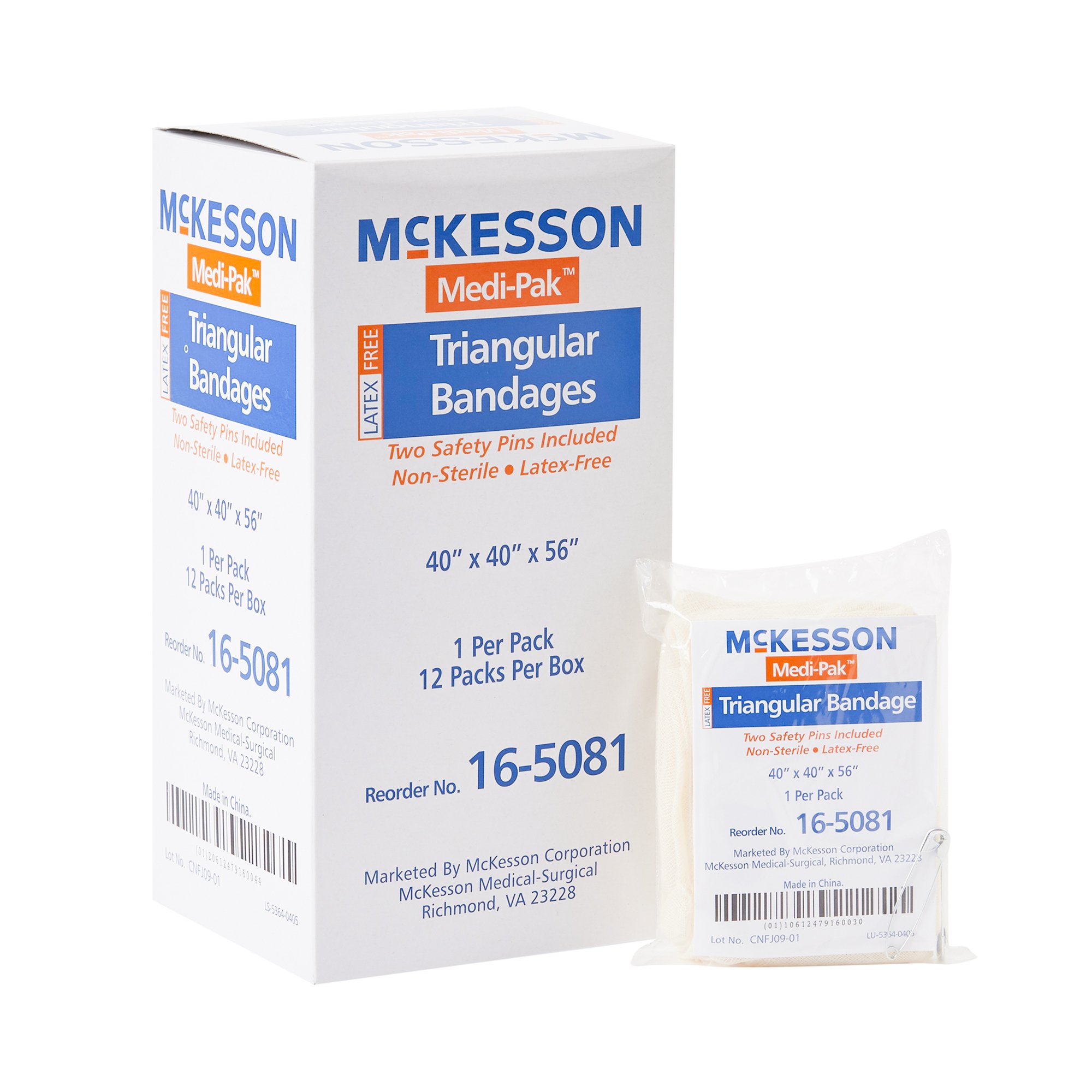 McKesson Triangular Bandage, 40 x 40 x 56 Inch MK 540284