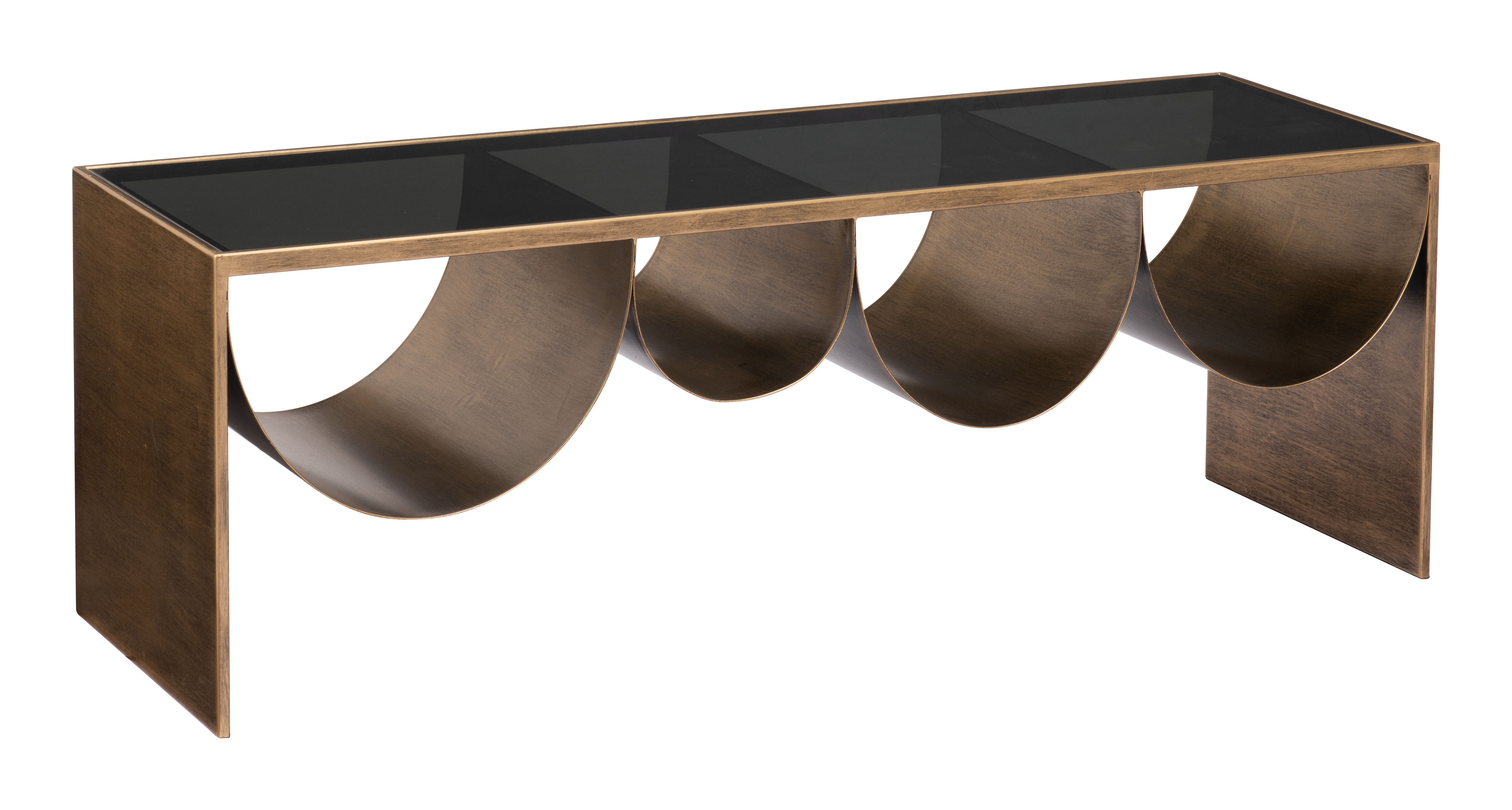 Reed Coffee Table Brass & Black product image