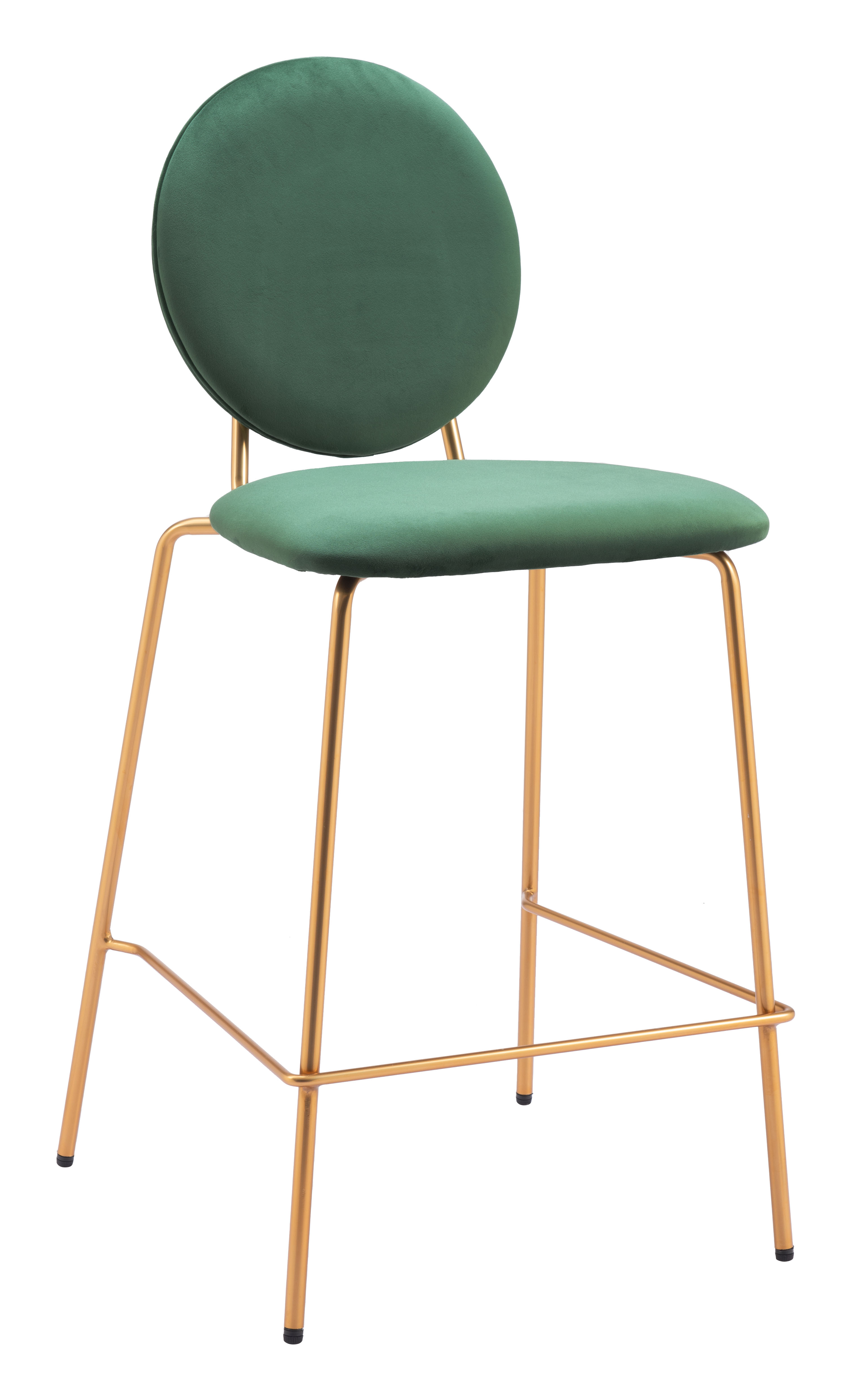 Odessa Counter Stool (Set of 2) Green & Gold product image