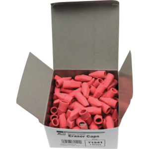 Pencil Eraser Caps, Pink, Box of 144