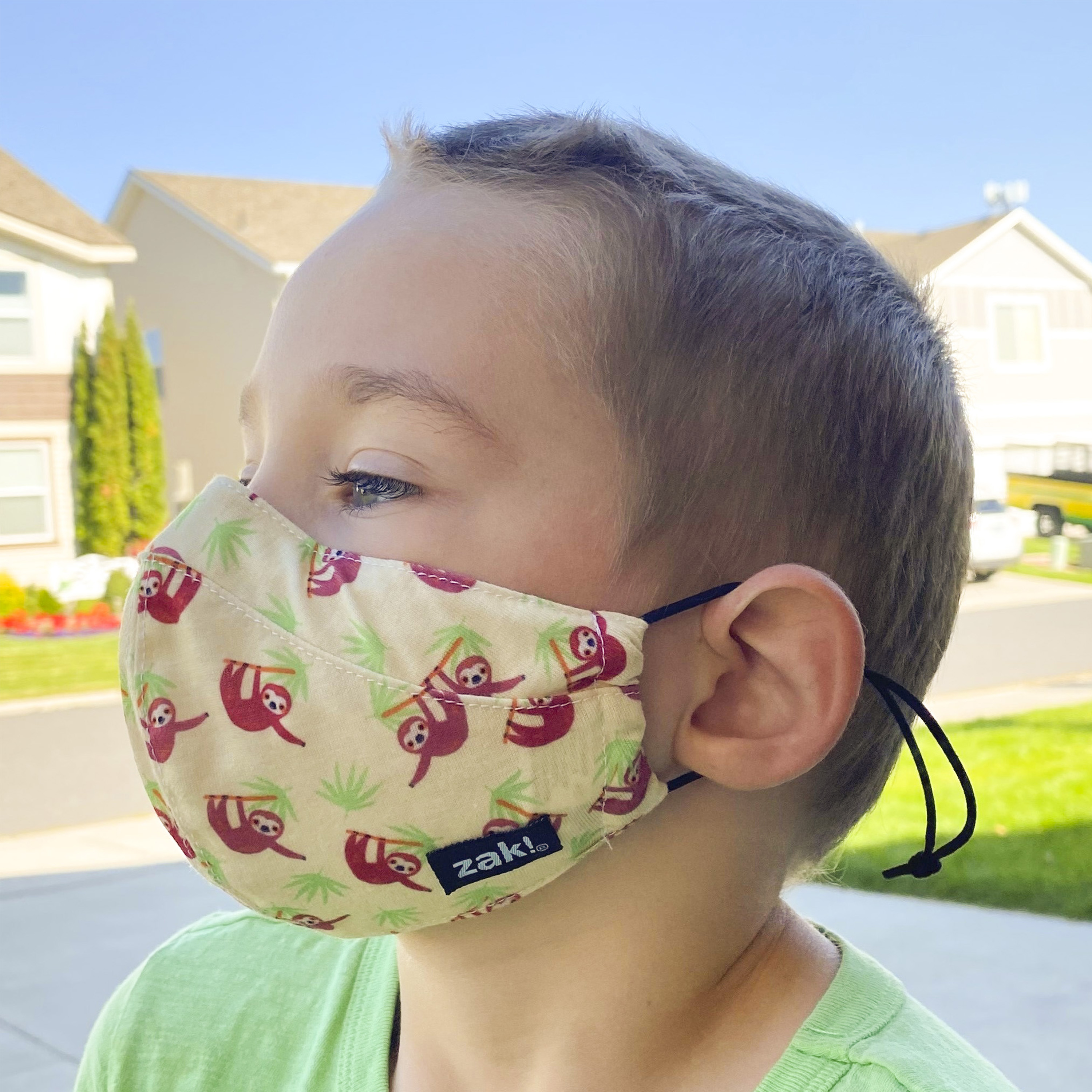 Zak Personal Protective Equipment (PPE) Washable Childrens Safety Face Masks, Animals, 5-piece set slideshow image 4