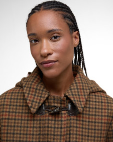 Melody Check Wool Duffle Coat 