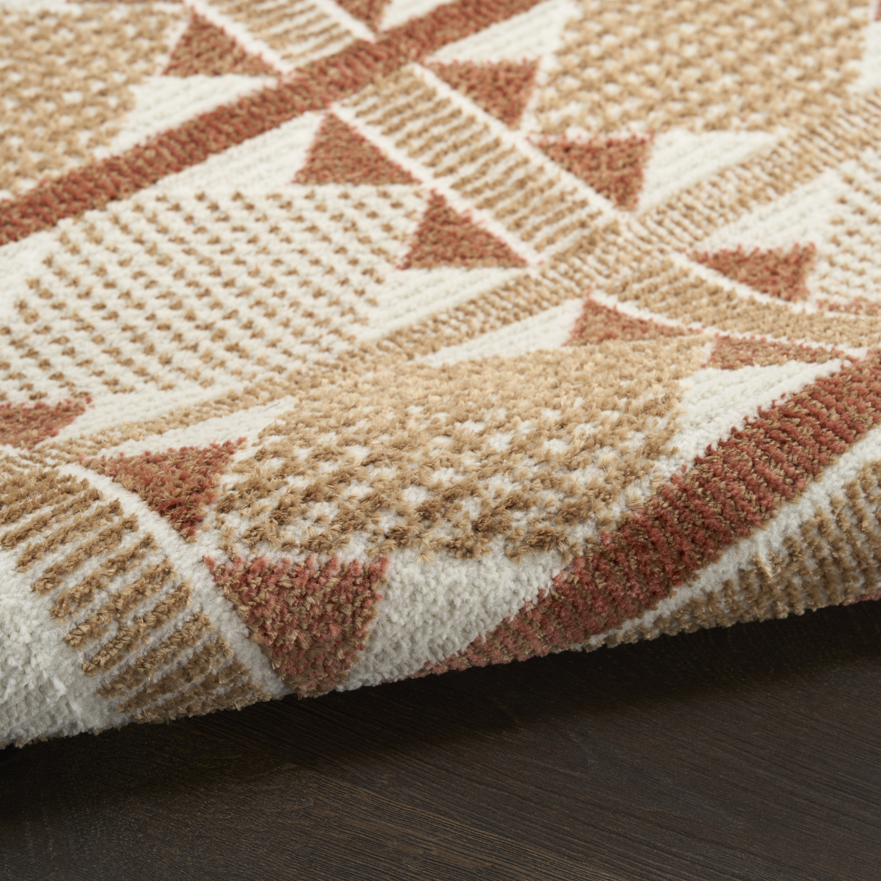 Nourison Nordic 4' x 6' Rust Modern Indoor Rug