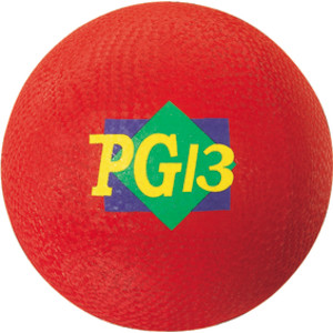 Playground Ball, 13" Diameter, Red