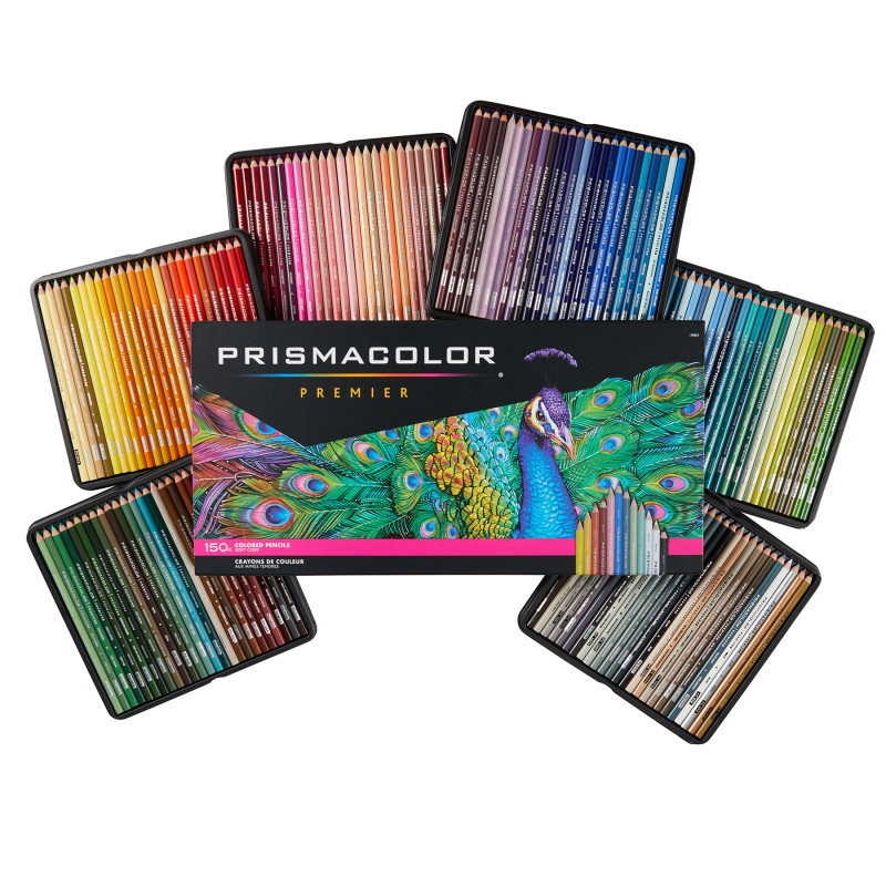Premier Colored Pencils, Soft Core, Ultra-Smooth, Durable, Vibrant Colors, 150 Count