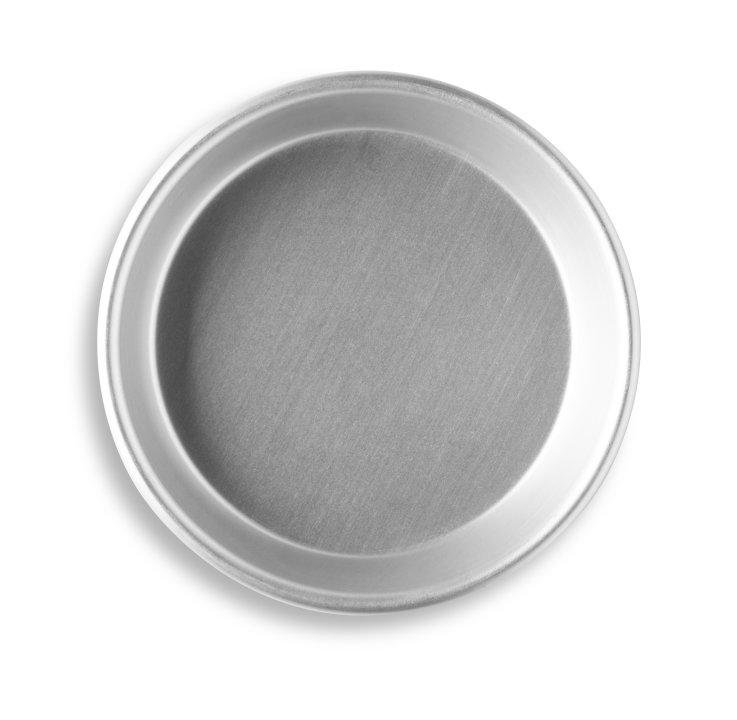 16-inch solid tapered press-cut aluminum pizza pan in natural finish