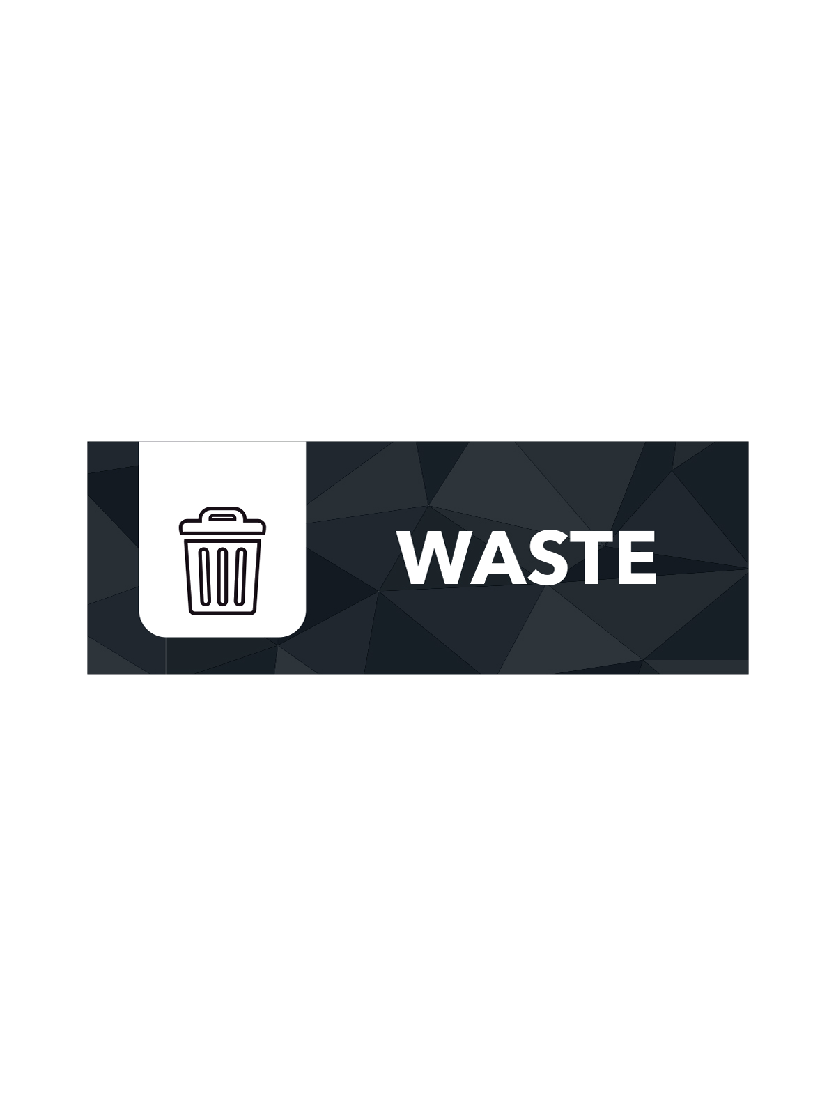 MOSAIC – Single – Sign – Waste – Black
