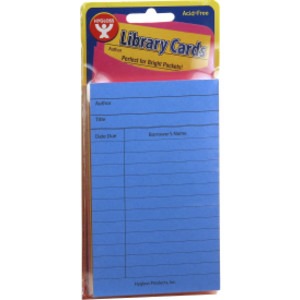 Library Cards, Assorted Colors, Pack of 500