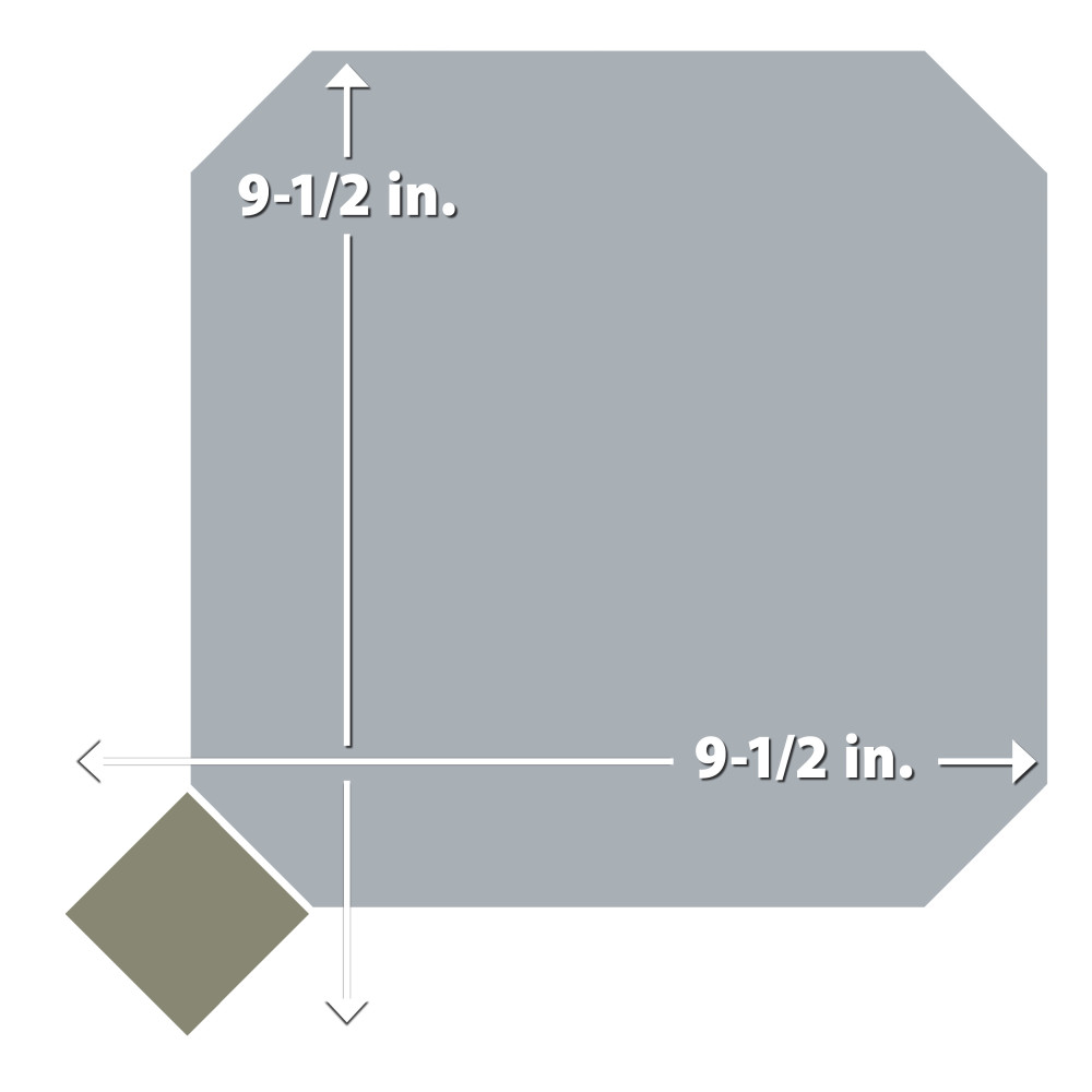 Vaudeville Octagon Humo with Taco Oliva 7-7/8 in. x 7-7/8 in. Porcelain Floor and Wall Tile