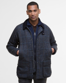 Giacca in lana Bedale con motivo a scacchi Blue
