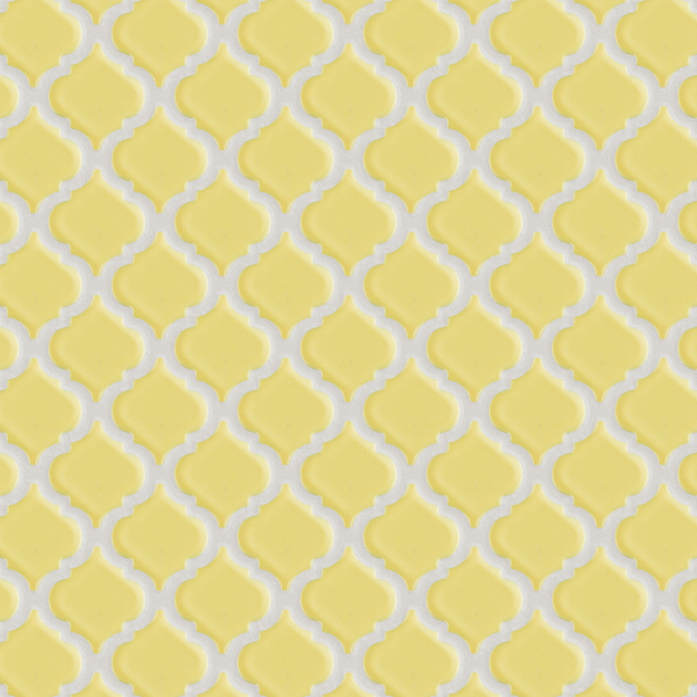 Hudson Tangier Vintage Yellow 12.38x12.38 Lantern Porcelain Floor and Wall Digital Pattern