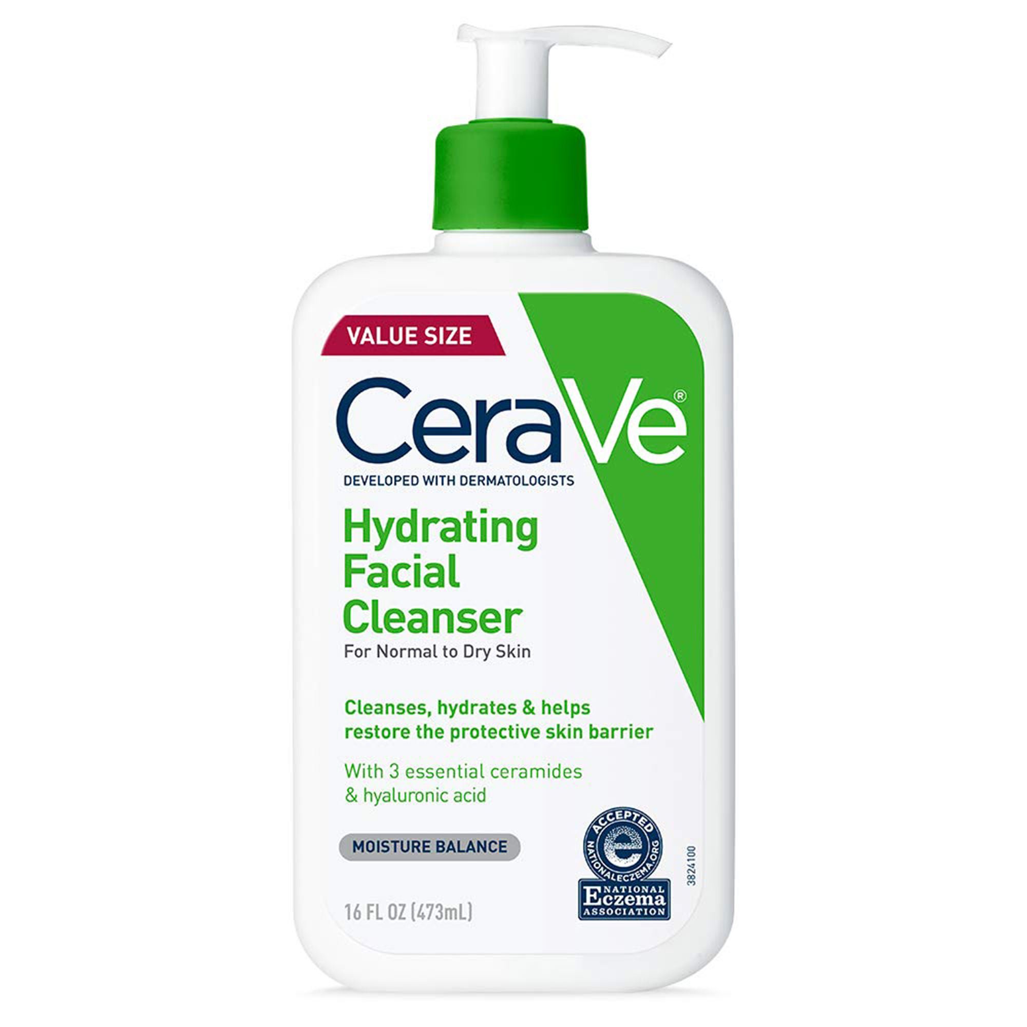 CeraVe® Foaming Facial Cleanser for Normal to Oily Skin, 16-ounce Pump Bottle