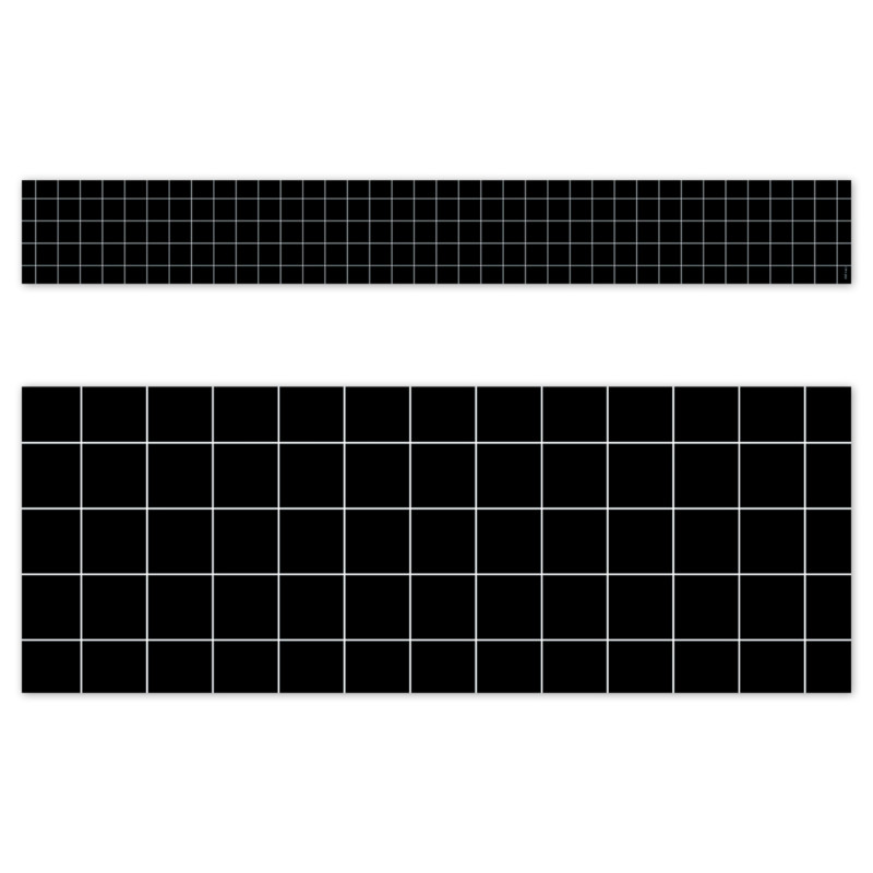 Core Decor Window Pane on Black EZ Border, Bulletin Board Border, 48 Feet