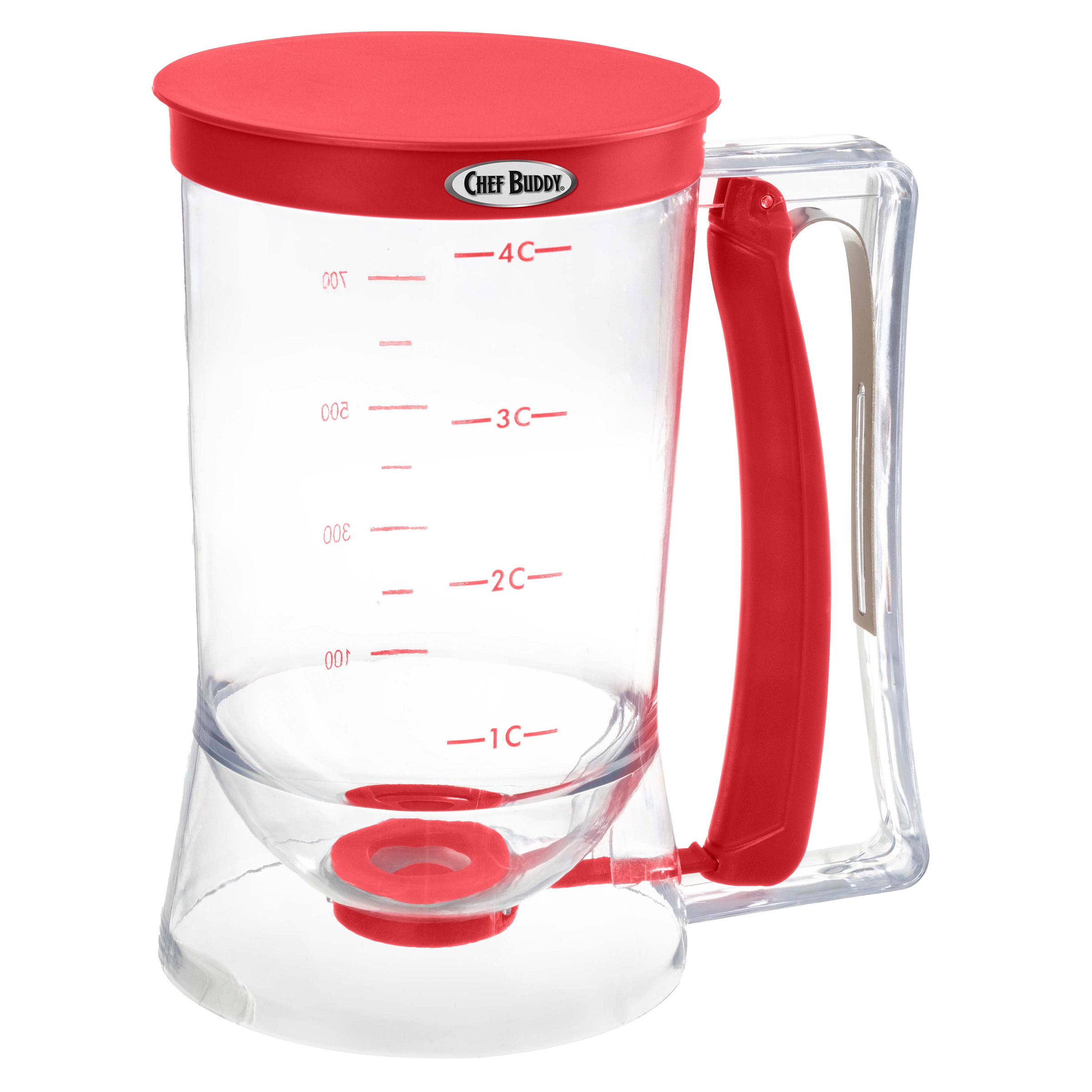 Chef Buddy 4-Cup Pancake Batter Dispenser for Pancakes, Baking Tools