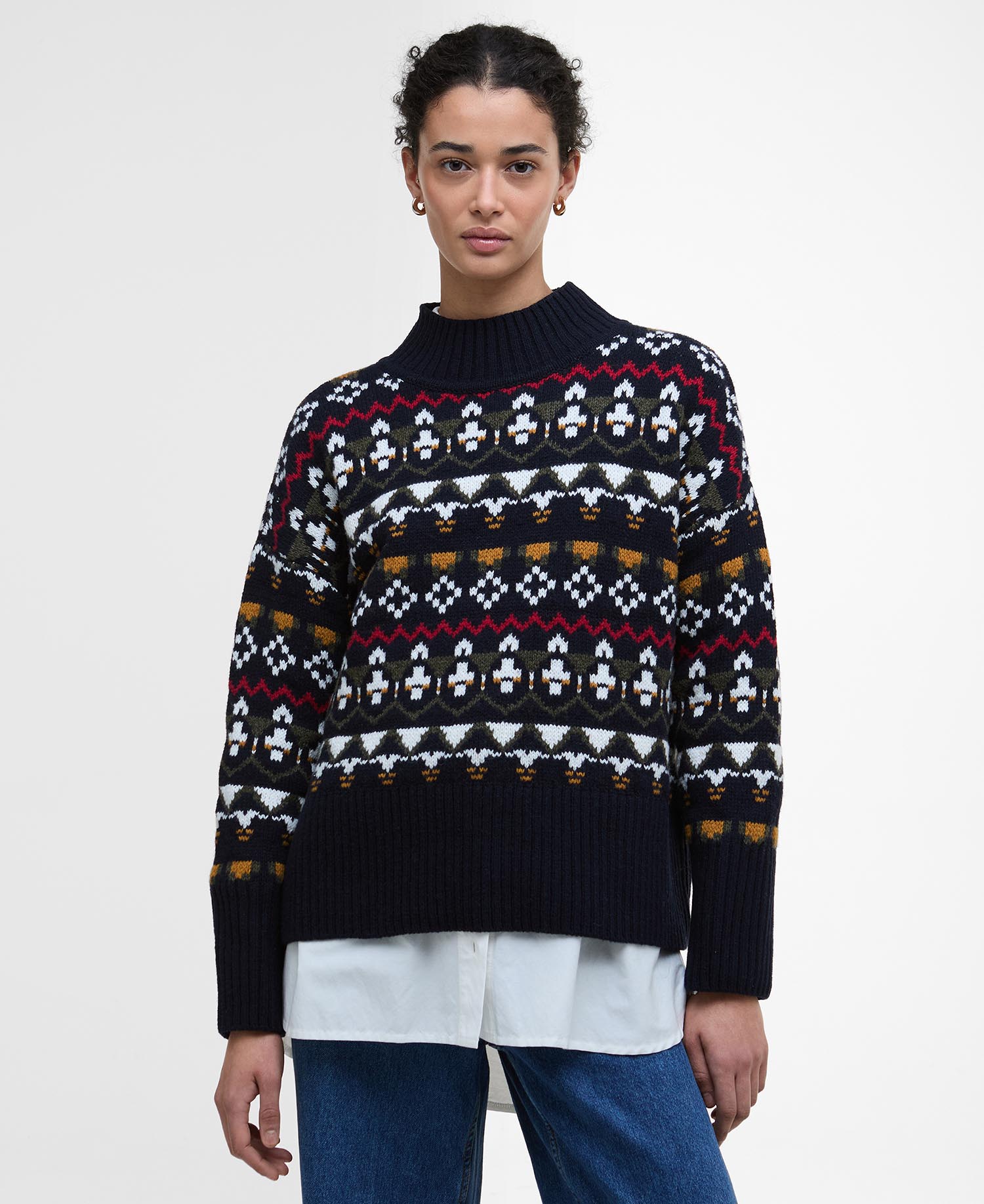 Larisa Fair Isle High-Neck Jumper image number 0