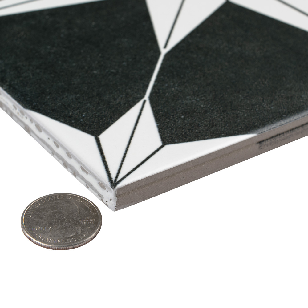 Stella Night 9-3/4 in. x 9-3/4 in. Porcelain Floor and Wall Tile