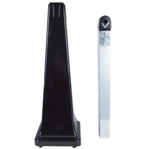 Rubbermaid Commercial, GroundsKeeper, 1 gal, Resin, Black, Square, Smoking Receptacle