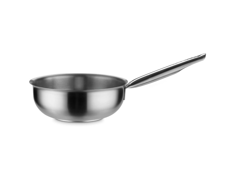 Cazo bombeado Inox-Pro 24 centímetros listo para la inducción en acabado satinado