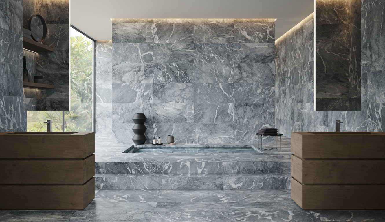 Aqua Intenso Brushed 18x36