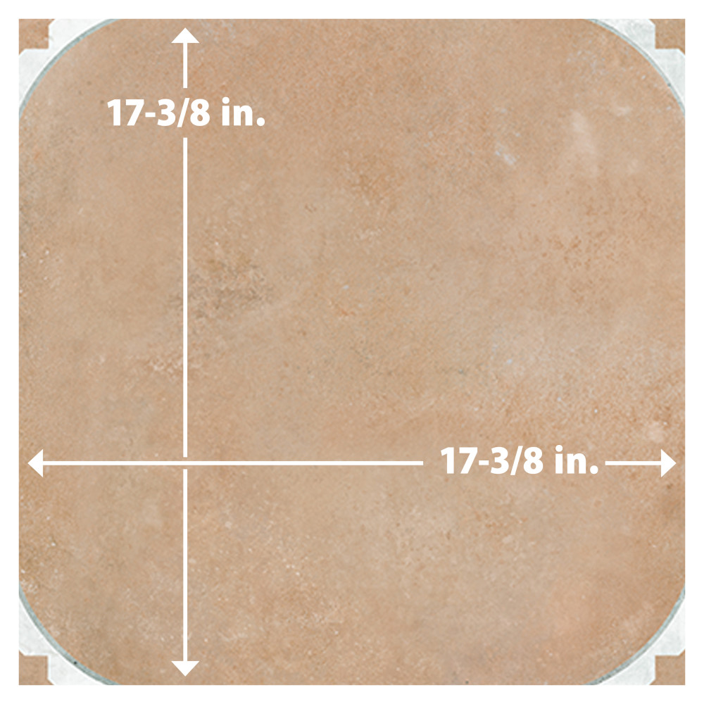 Tetuan Cotto 17-3/8 in. x 17-3/8 in. Porcelain Floor and Wall Tile