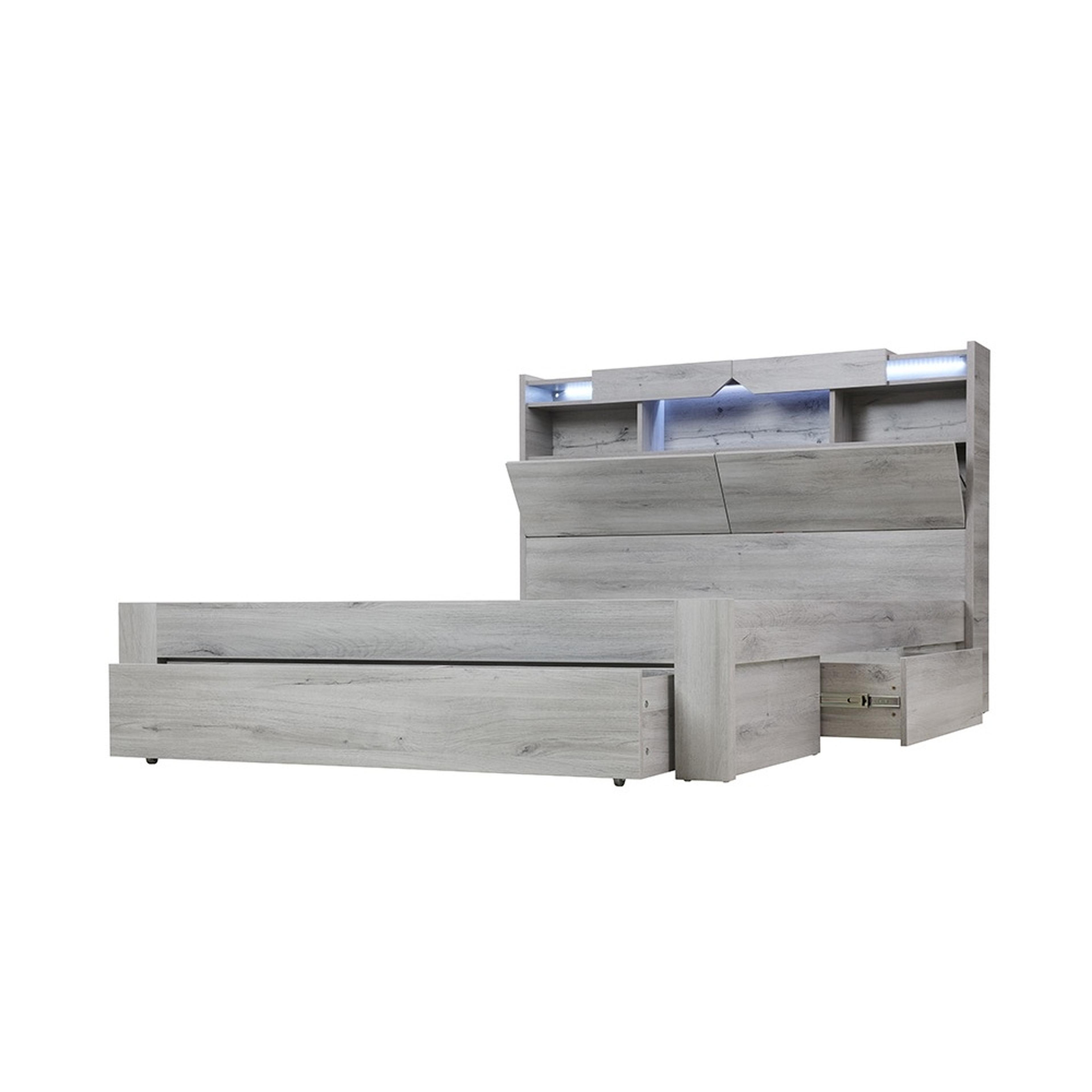 Product image of the  Sovereign Bed Frame, 3 Drawer Base, Washed Grey from Forty Winks