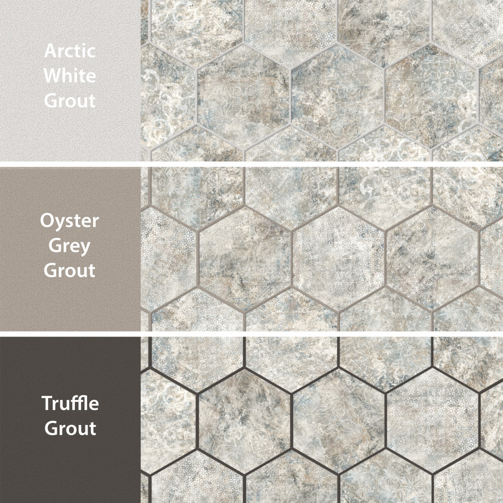 Tivoli Hex Tapestry 5-1/2 in. x 6-1/4 in. Porcelain Floor and Wall Tile