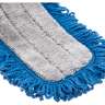 Carlisle, Flo-Pac, Microfiber Hook & Loop Dry Dust Mop with Fringe, 24"W, Blue