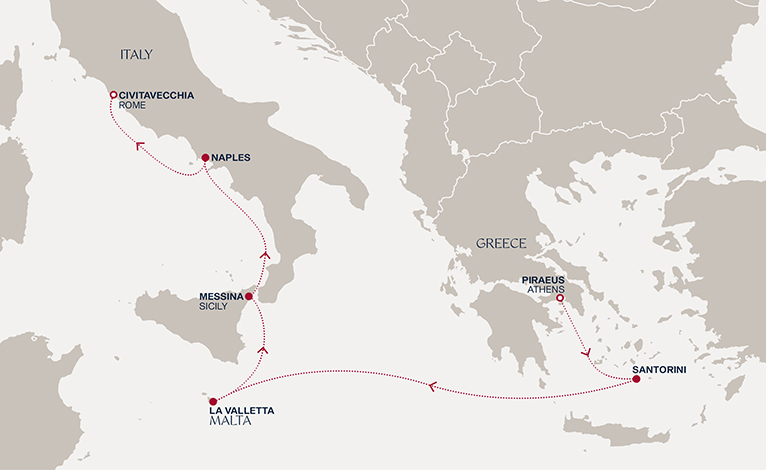 Itinerary map