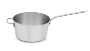 7-quart Wear-Ever® tapered aluminum saucepan with natural finish and plated handle