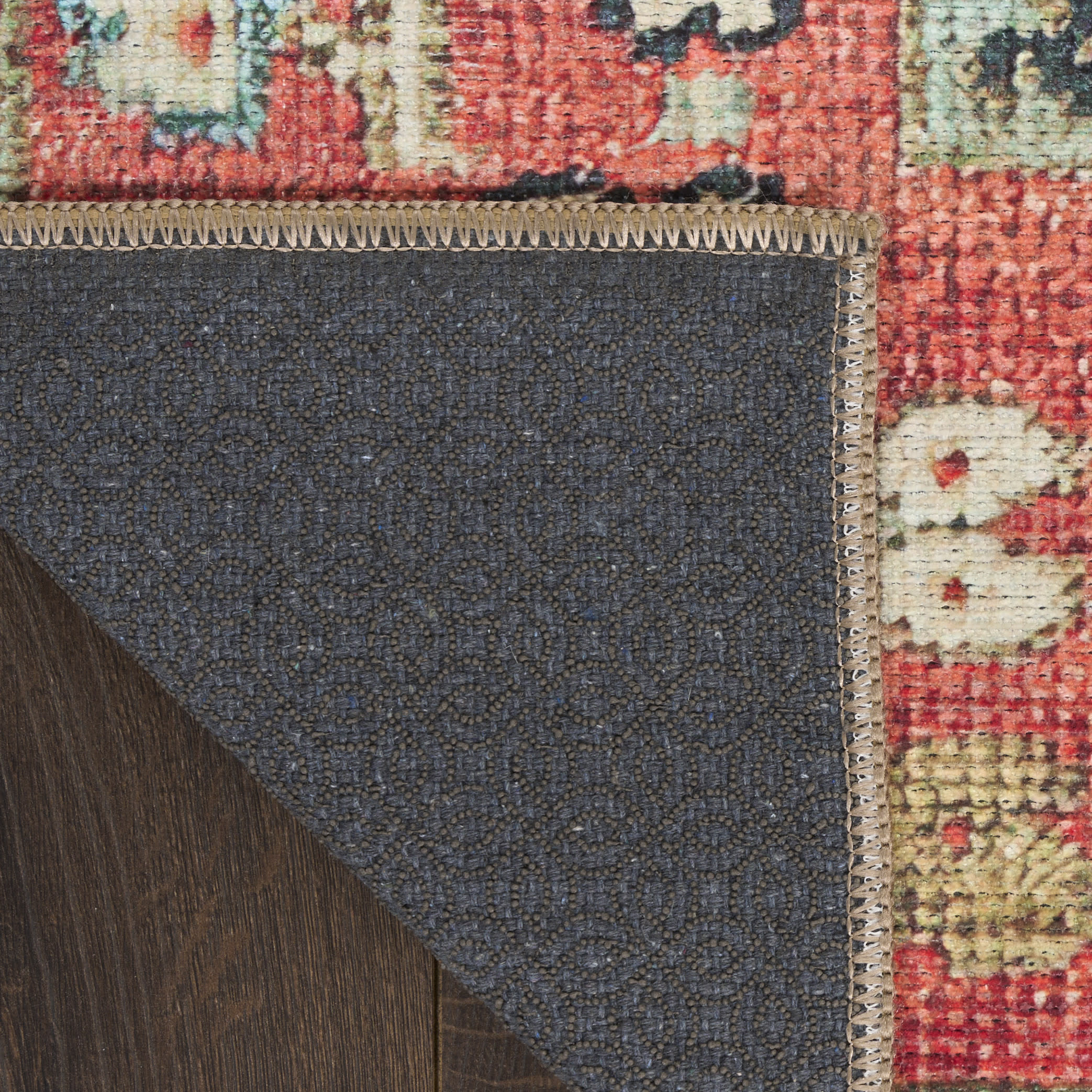 Nourison Vintage Washables 4' x 6' Rust Multicolor Vintage Indoor Rug