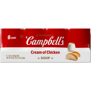 Campbell’s® Condensed Cream of Chicken Soup, 10.5 oz Can (8 Pack)