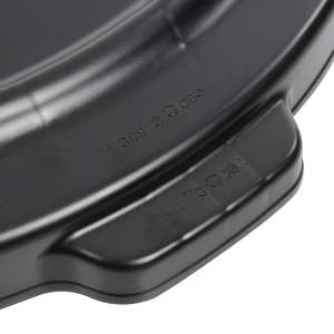 Rubbermaid Commercial, BRUTE, Self-Draining, Round, Plastic, 55 gal, Black, Receptacle Lid
