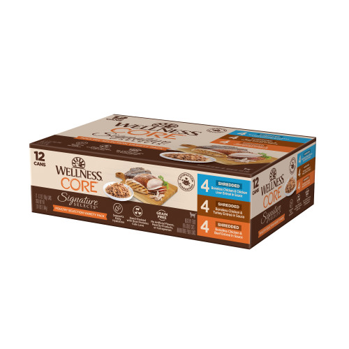 Wellness CORE SIGNATURE SELECTS Poultry Selection Variety Pack Front packaging