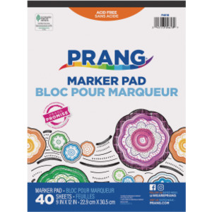 Marker Pad, White, 9" x 12", 40 Sheets