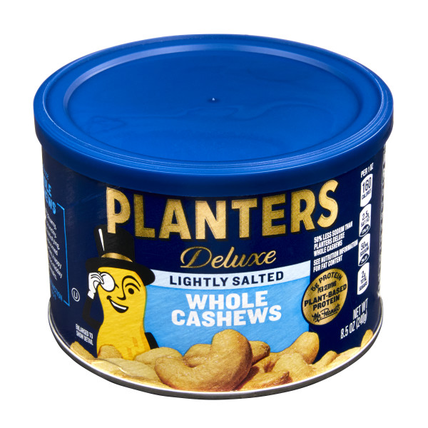 PLANTERS(r) Deluxe Lightly Salted Whole Cashews	8.5oz . C1C1 - Front Center In Package (Hi Res)