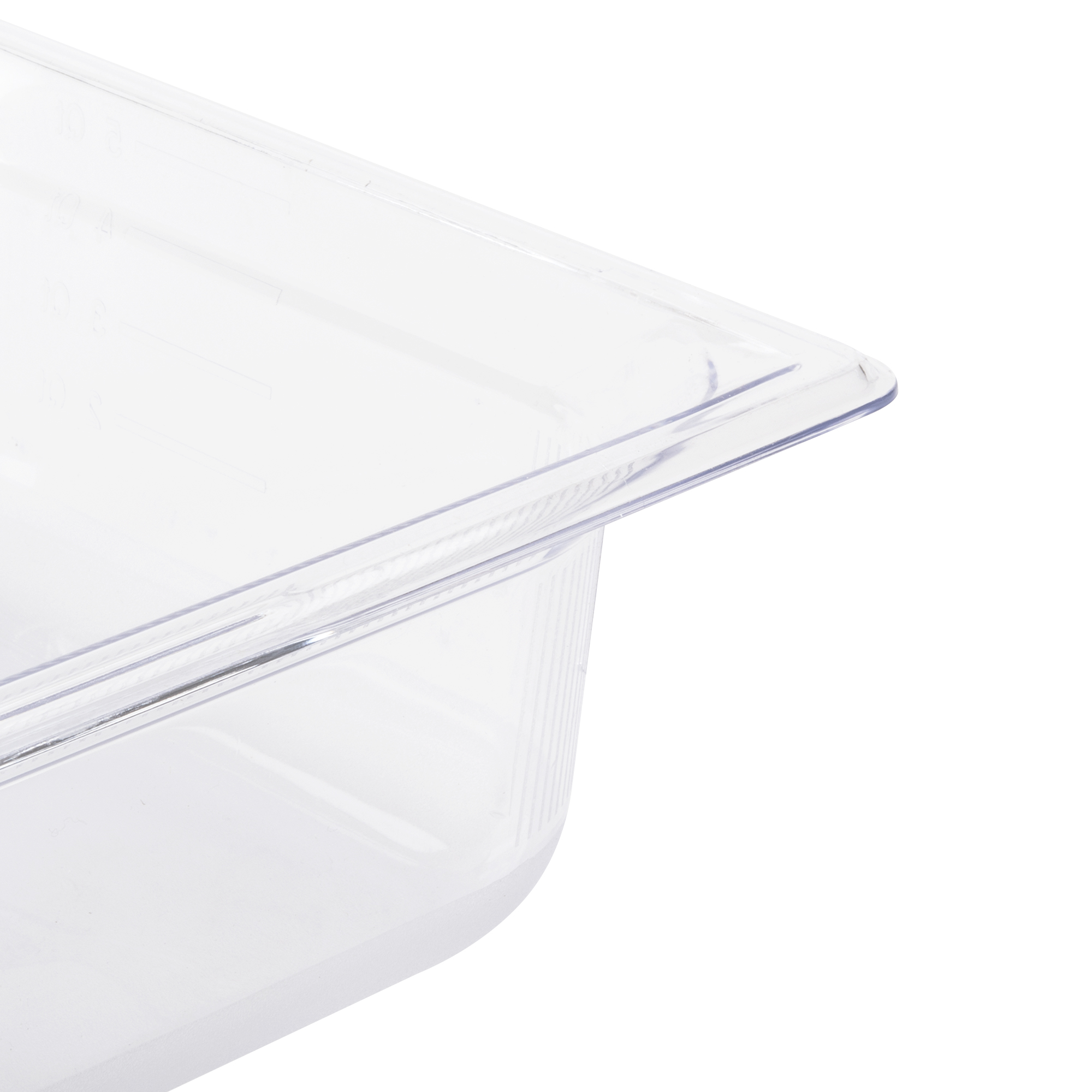 Half-size 4-inch-deep Super Pan® clear low-temperature plastic pan