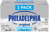 Philadelphia Original 2 Pack 1/3 Less Fat Neufchatel Brick Cream Cheese, 16 Oz
