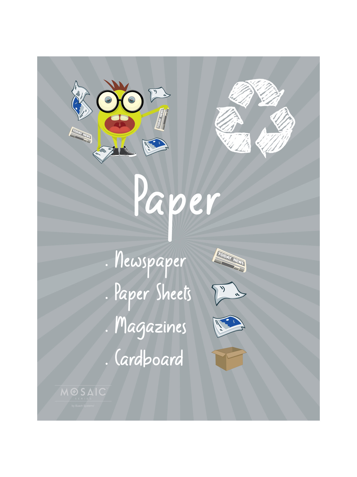 Mosaic Series Junior paper wide sign panel