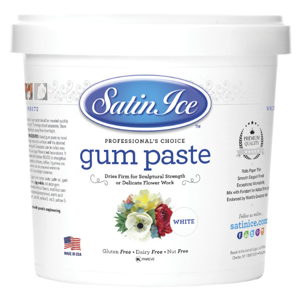 Satin Ice Gum Paste, 2 lb. - Red 3 Free Ingredient