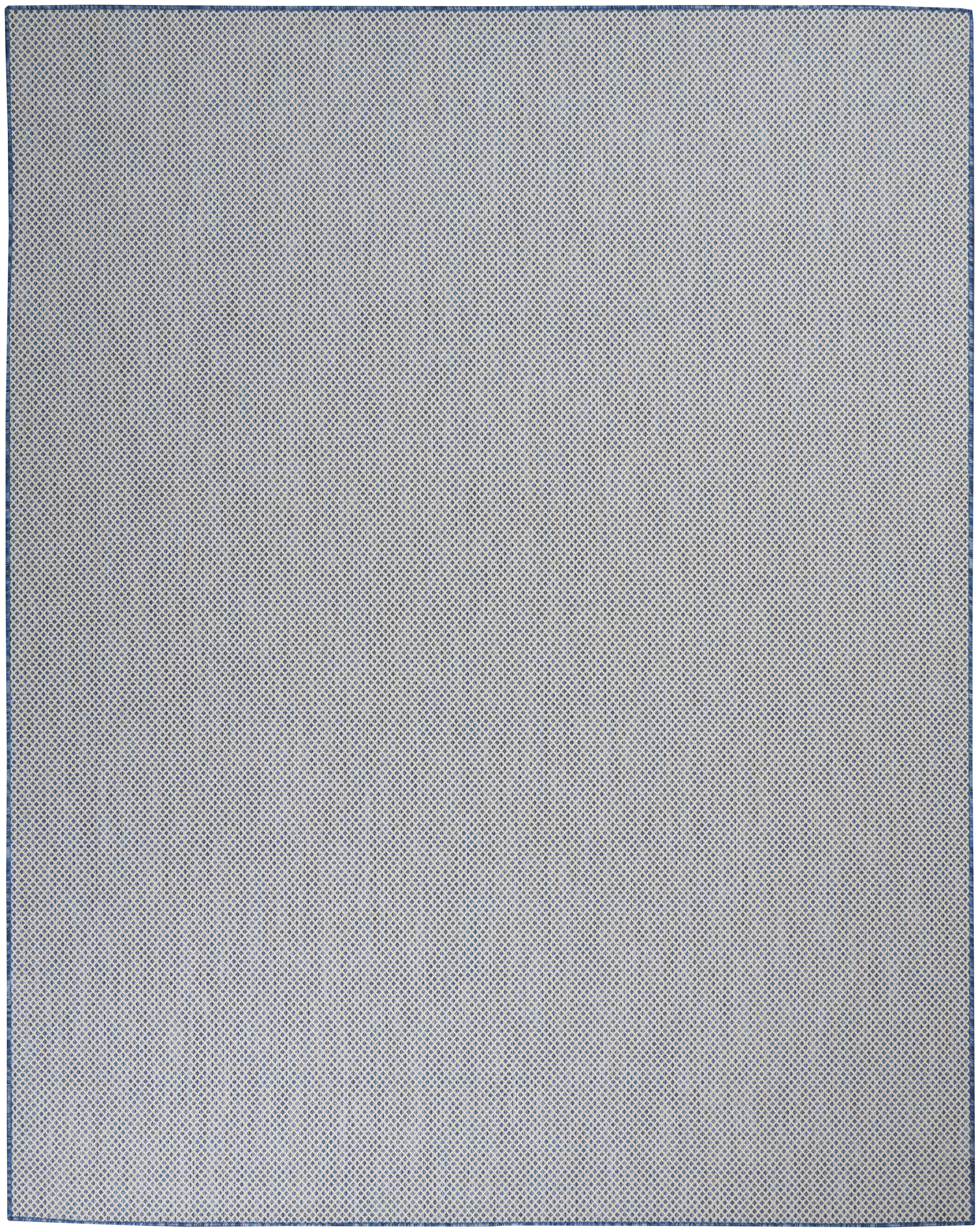 Nourison Courtyard 9' x 12' Ivory Blue Modern Rug