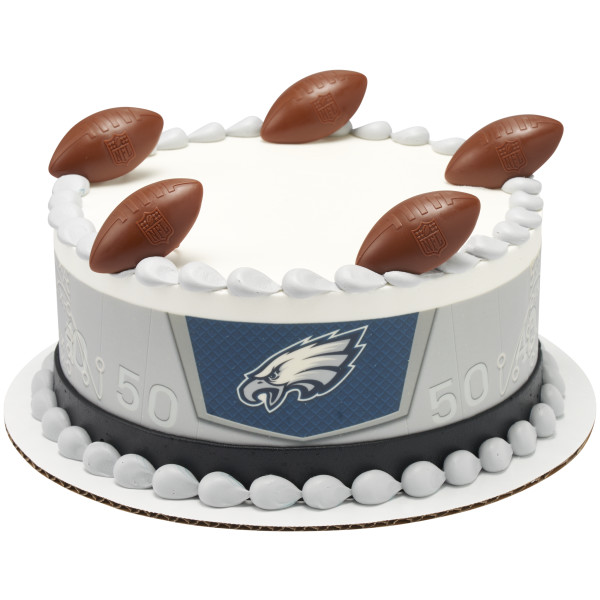 NFL Brown Football with Shield Cupcake Rings